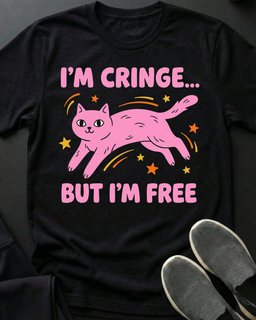 Cringe Tee Gift For Cat Lover