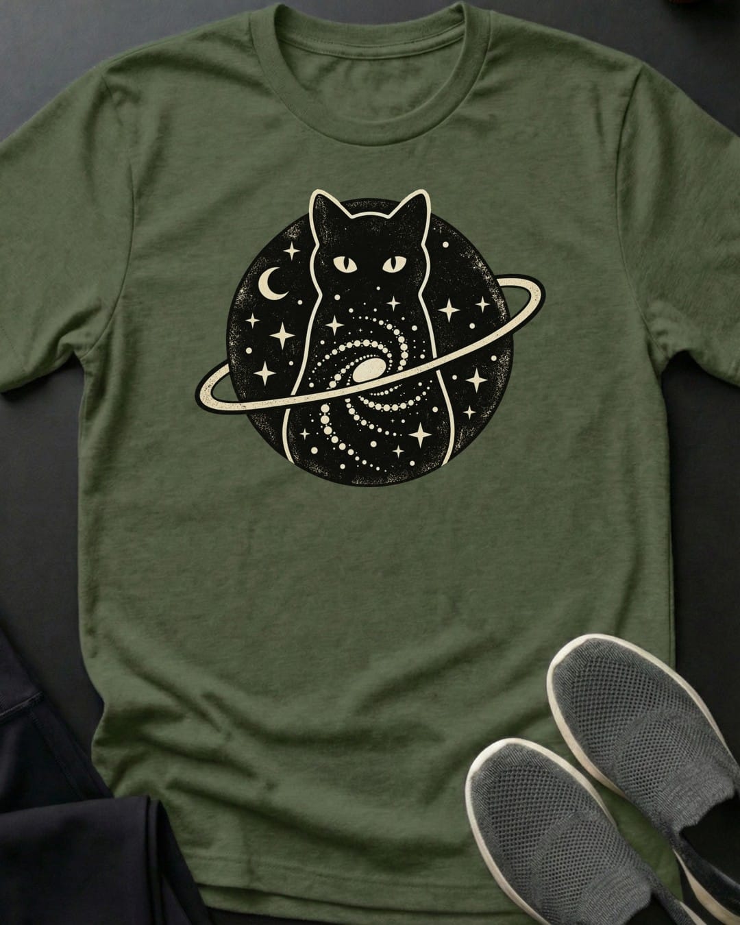 Galaxy Cat Tee Gift For Cat Lover