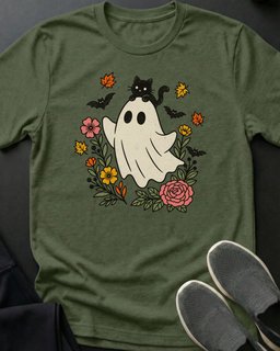 Ghost Frolic Tee Gift For Cat Lover