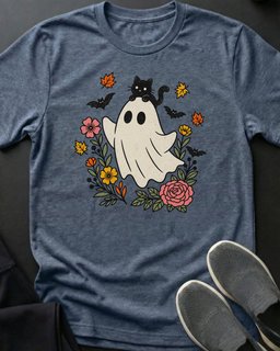 Ghost Frolic Tee Gift For Cat Lover
