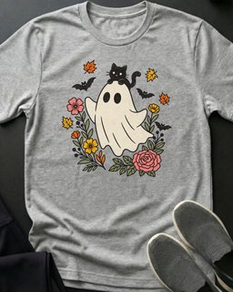Ghost Frolic Tee Gift For Cat Lover