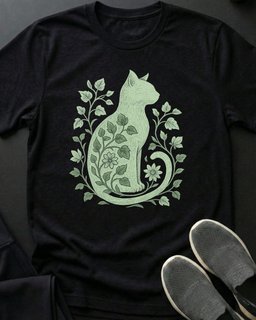 Garden Statue Tee Gift For Cat Lover