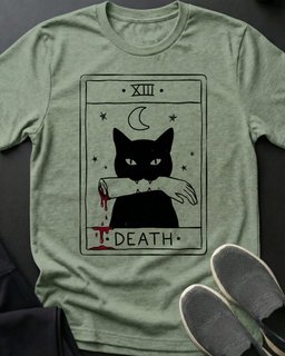Death Tarot Tee Gift For Cat Lover