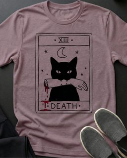 Death Tarot Tee Gift For Cat Lover