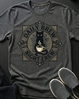 Daily Brew Tee Gift For Cat Lover