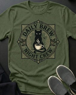 Daily Brew Tee Gift For Cat Lover
