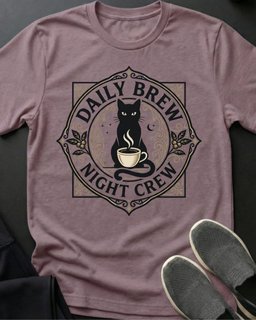 Daily Brew Tee Gift For Cat Lover