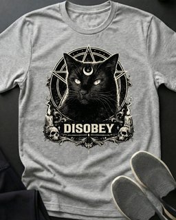 Disobey Tee Gift For Cat Lover