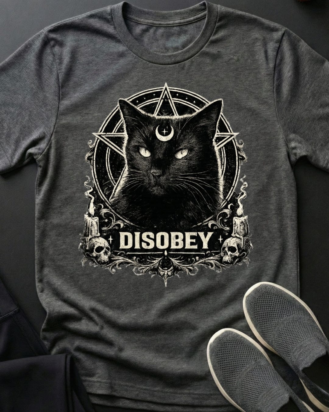 Disobey Tee Gift For Cat Lover