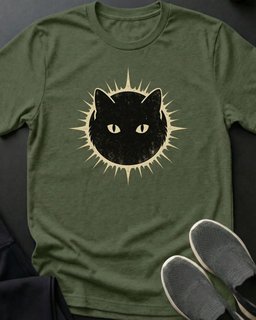 Eclipse Cat Tee Gift For Cat Lover
