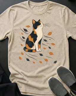 Fall Breeze Tee Gift For Cat Lover