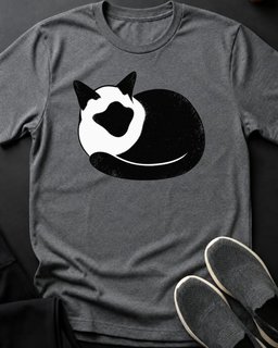 Curled Tuxedo Tee Gift For Cat Lover