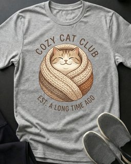 Cozy Cat Club Tee Gift For Cat Lover