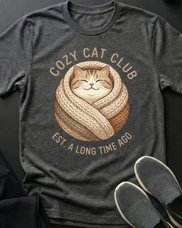 Cozy Cat Club Tee Gift For Cat Lover
