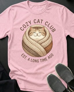 Cozy Cat Club Tee Gift For Cat Lover