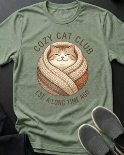 Cozy Cat Club Tee Gift For Cat Lover