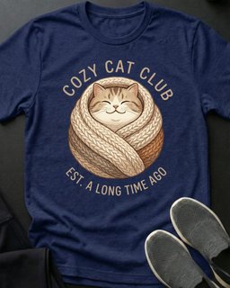 Cozy Cat Club Tee Gift For Cat Lover