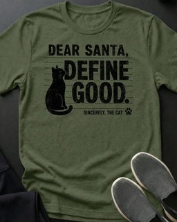 Dear Santa Tee Gift For Cat Lover