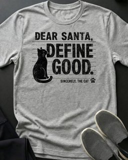 Dear Santa Tee Gift For Cat Lover