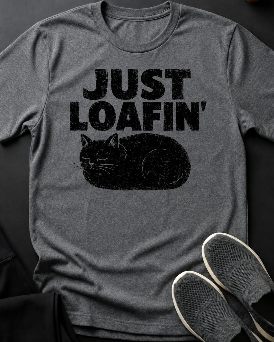 Just Loafin Tee Gift For Cat Lover