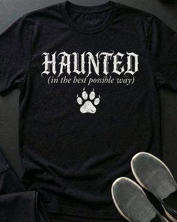 Haunted Tee Gift For Cat Lover