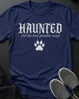 Haunted Tee Gift For Cat Lover