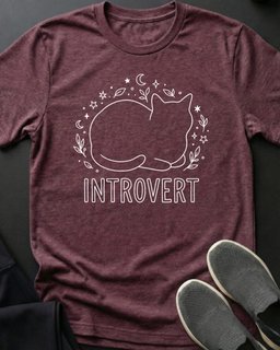 Introvert Tee Gift For Cat Lover