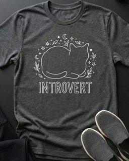 Introvert Tee Gift For Cat Lover