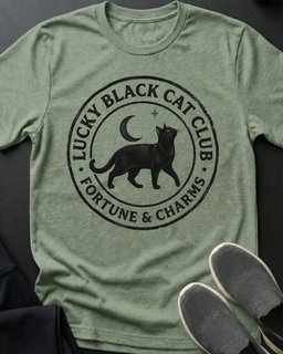 Lucky Club Tee Gift For Cat Lover