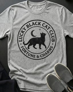Lucky Club Tee Gift For Cat Lover