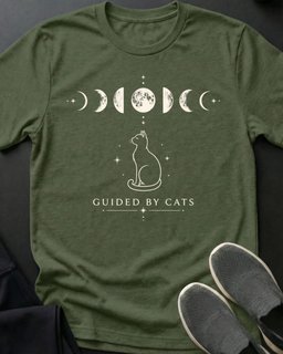 Guided By Cats Tee Gift For Cat Lover