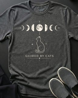 Guided By Cats Tee Gift For Cat Lover