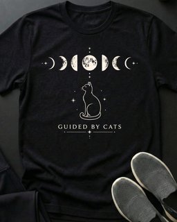 Guided By Cats Tee Gift For Cat Lover