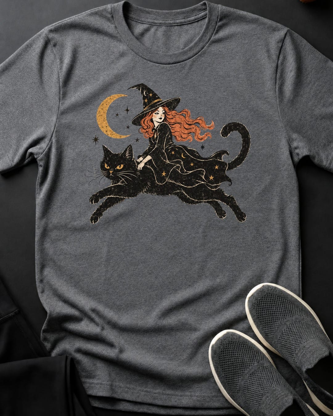 Little Witch Tee Gift For Cat Lover