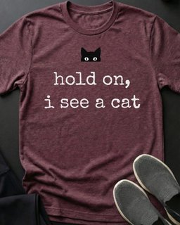 Hold On Tee Gift For Cat Lover
