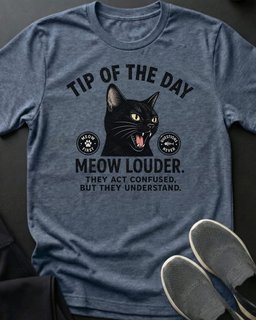 Meow Louder Tee Gift For Cat Lover