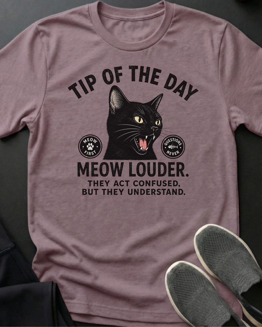 Meow Louder Tee Gift For Cat Lover