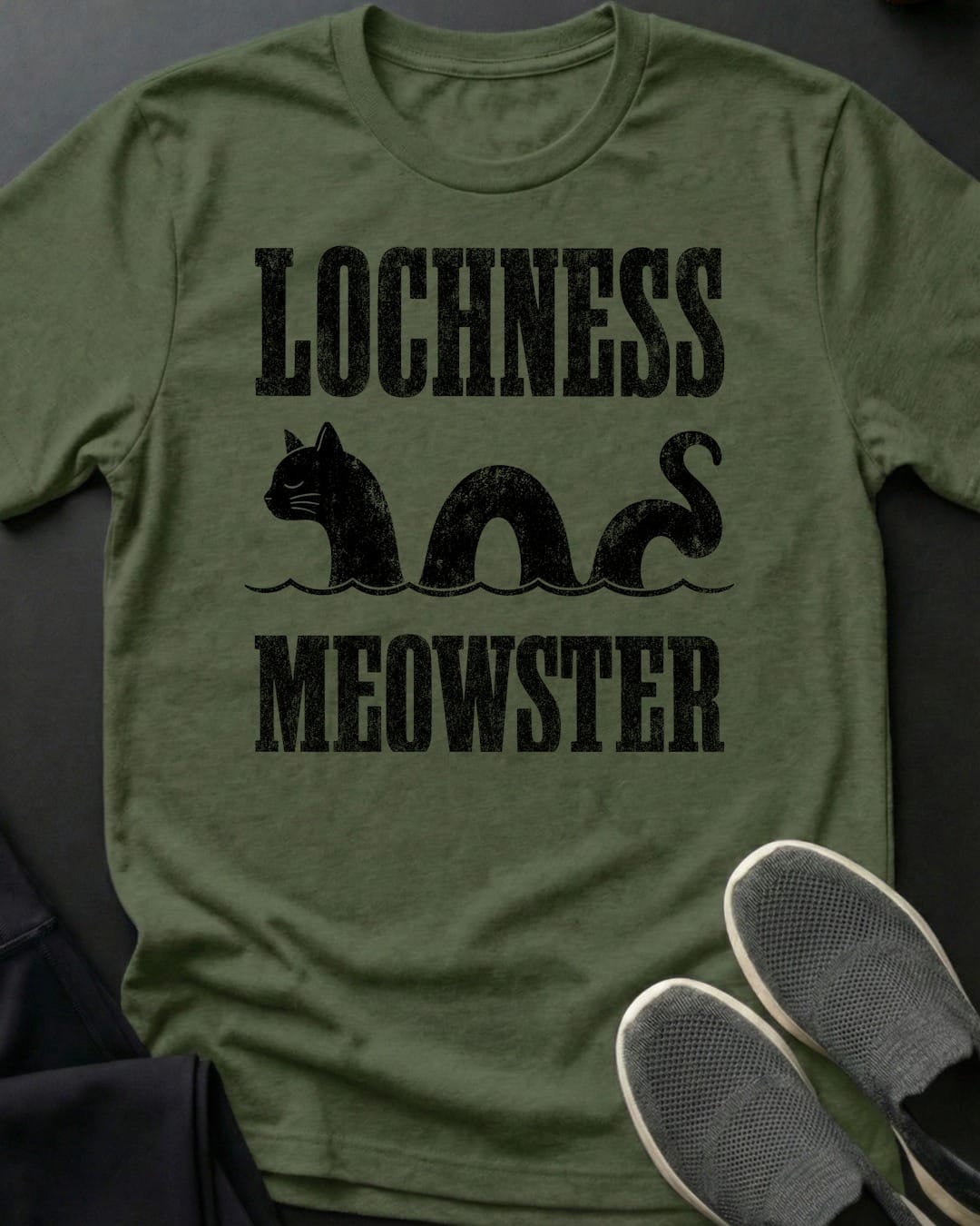 Lochness Meowster Tee Gift For Cat Lover