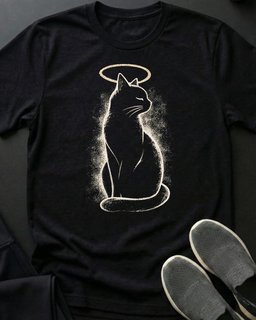 Kitty Halo Tee Gift For Cat Lover
