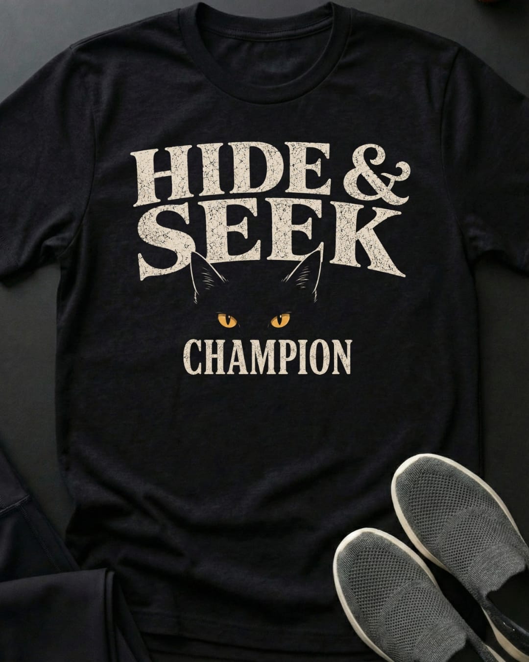 Hide And Seek Champ Tee Gift For Cat Lover