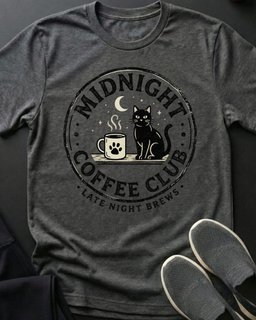Late Night Brews Tee Gift For Cat Lover