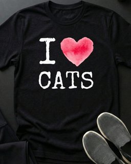 I Heart Cats Tee Gift For Cat Lover