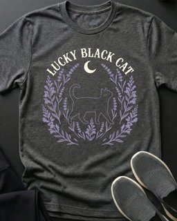 Lucky Black Cat Tee Gift For Cat Lover