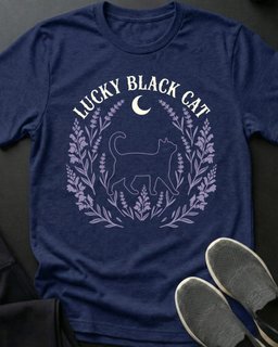 Lucky Black Cat Tee Gift For Cat Lover