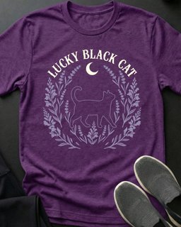 Lucky Black Cat Tee Gift For Cat Lover
