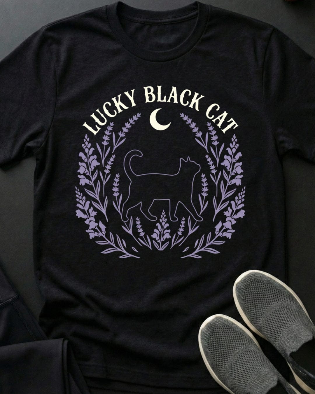 Lucky Black Cat Tee Gift For Cat Lover