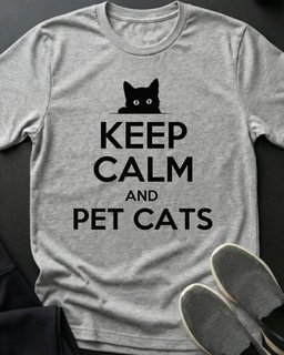 Keep Calm Tee Gift For Cat Lover