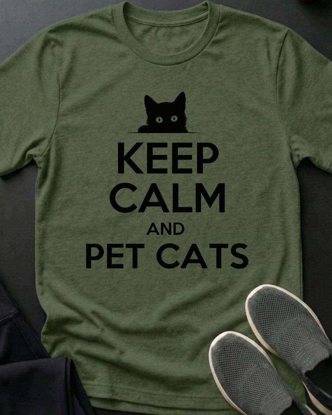 Keep Calm Tee Gift For Cat Lover