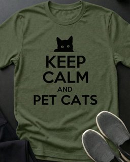 Keep Calm Tee Gift For Cat Lover