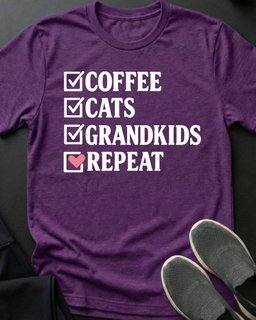 Grandkids Repeat Tee Gift For Cat Lover